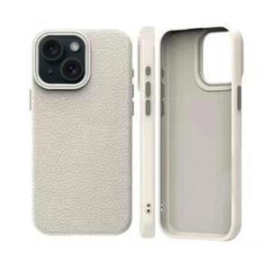 Prolet Premium Flexible PU Leather Cover for iPhone | Soft -Touch | Stylish | Durable | Camera Protective (Titanium Grey)